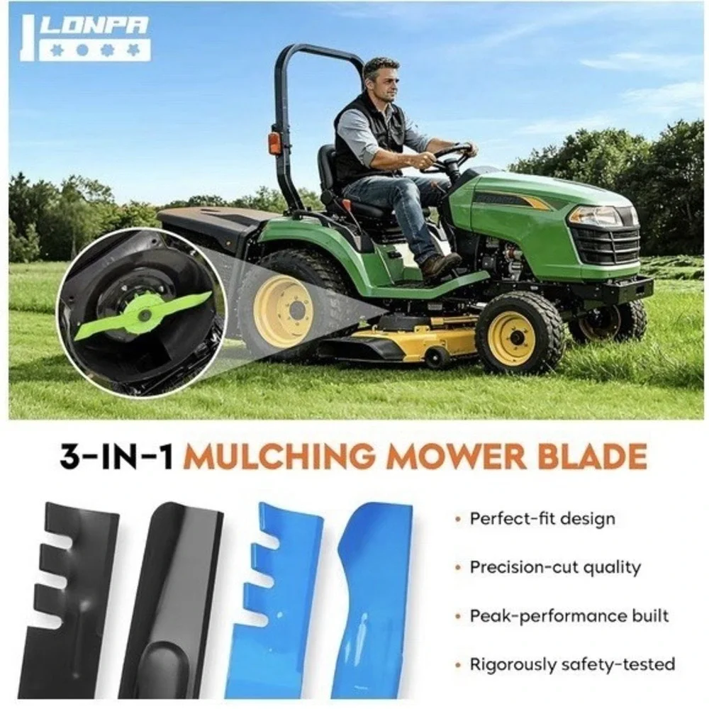 2PK 942-0741A Mulching Blades for Troy Bilt 21 inch Deck Mower